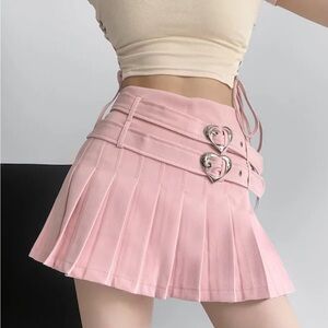🎉New CuteCore Pleated Mini Skirt with Belt – Stylish, preppy, and versat…